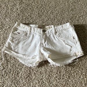 Hollister brand white shorts size 1 low rise